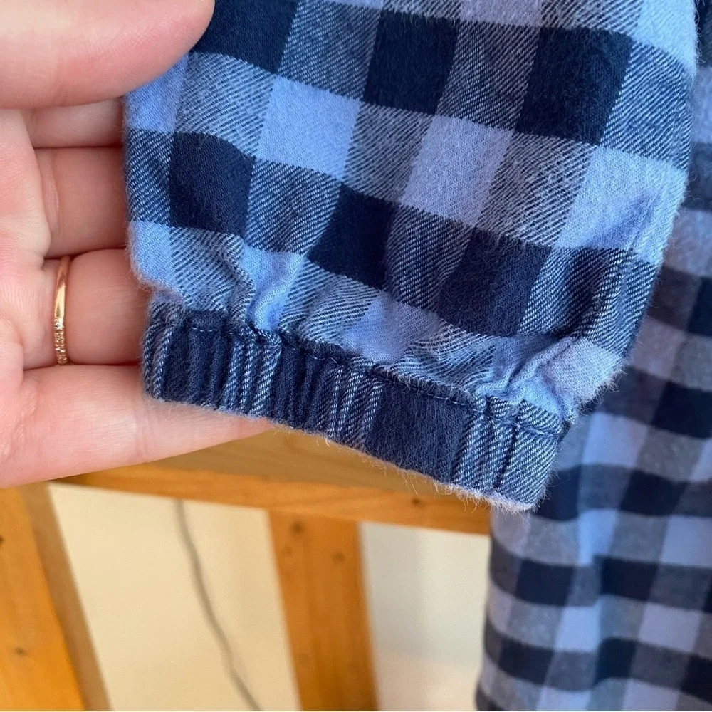Vineyard Vine Blue Lighthouse Gingham Plaid Flannel Shirt Dress 4t